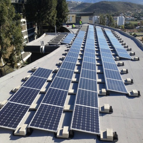 Rooftop ballast mount solar structure