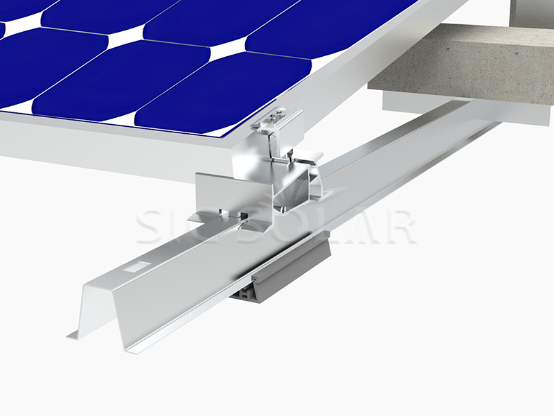 East & West solar ballasted structure