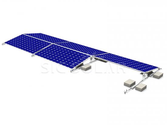 Adjustable ballast solar structure