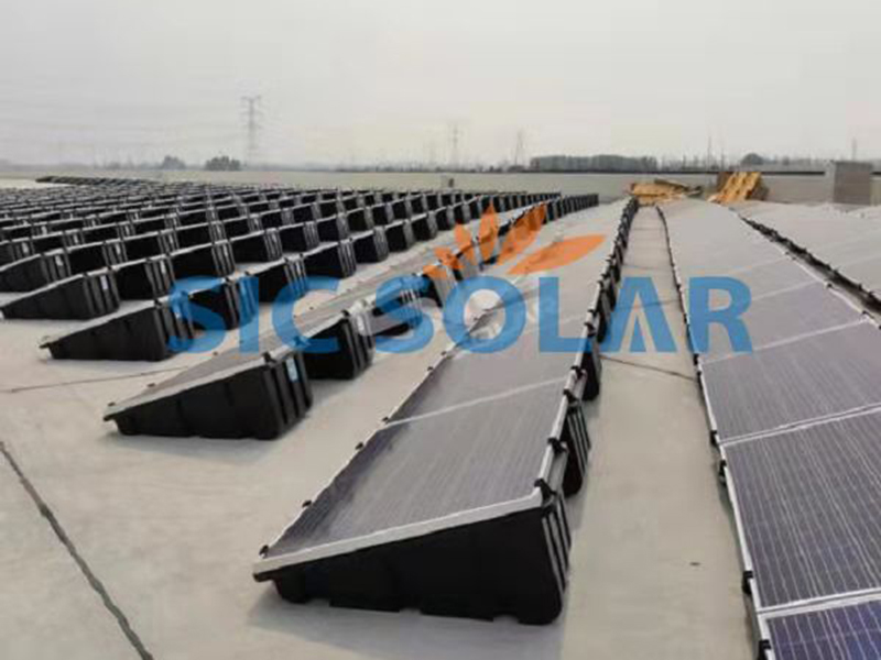 2.3MW PP PV ballasted mounting system in India | Sic-solar.com