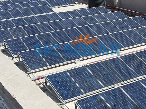 1.2 MW Adjusbtable Triangle Solar Roof Mounting Sytem in Noida 