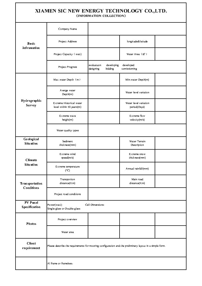 Info collection of floating solar mounting