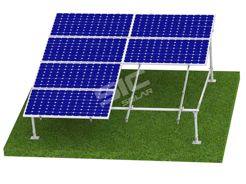 Ground solar panel mount system