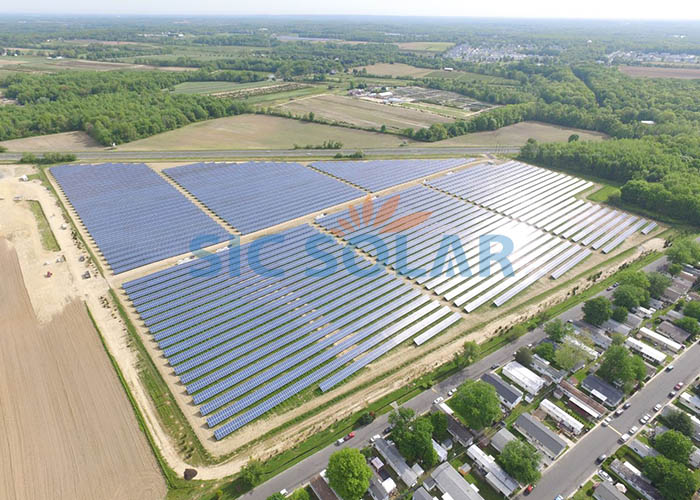 10MW aluminum solar ground mounting system in Thailand