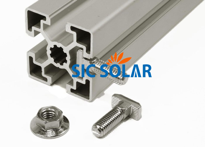 Silver 40*40 solar aluminum profile