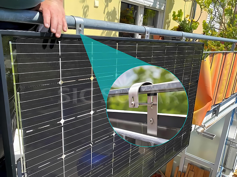 Solar balcony stainless hook