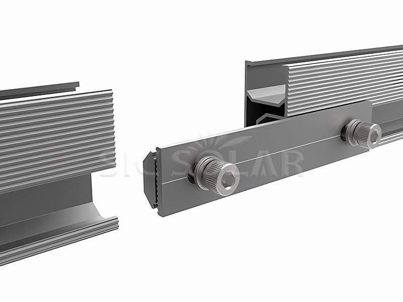 Solar panel mounting aluminum rail connector