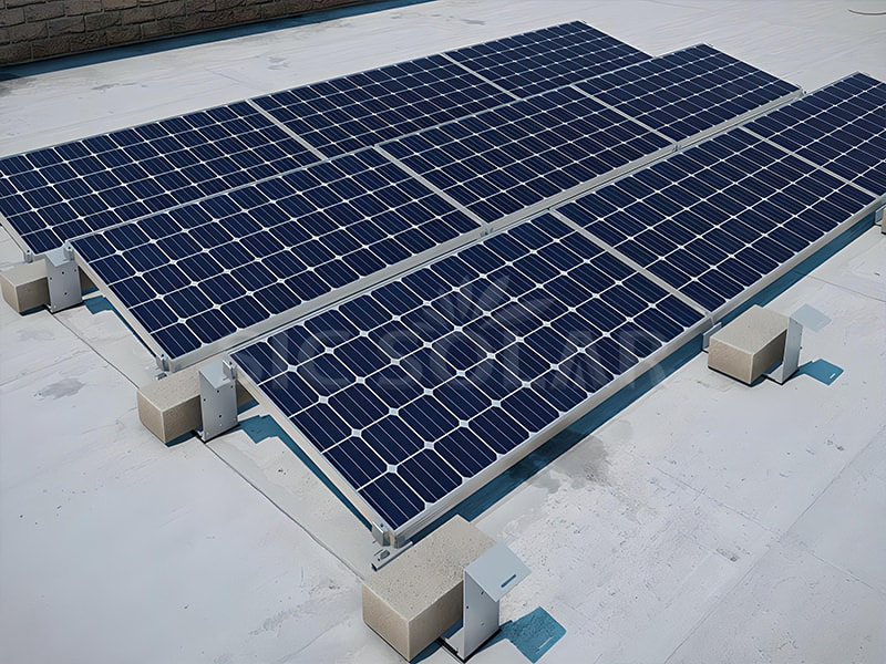 Solar flat roof mounting system