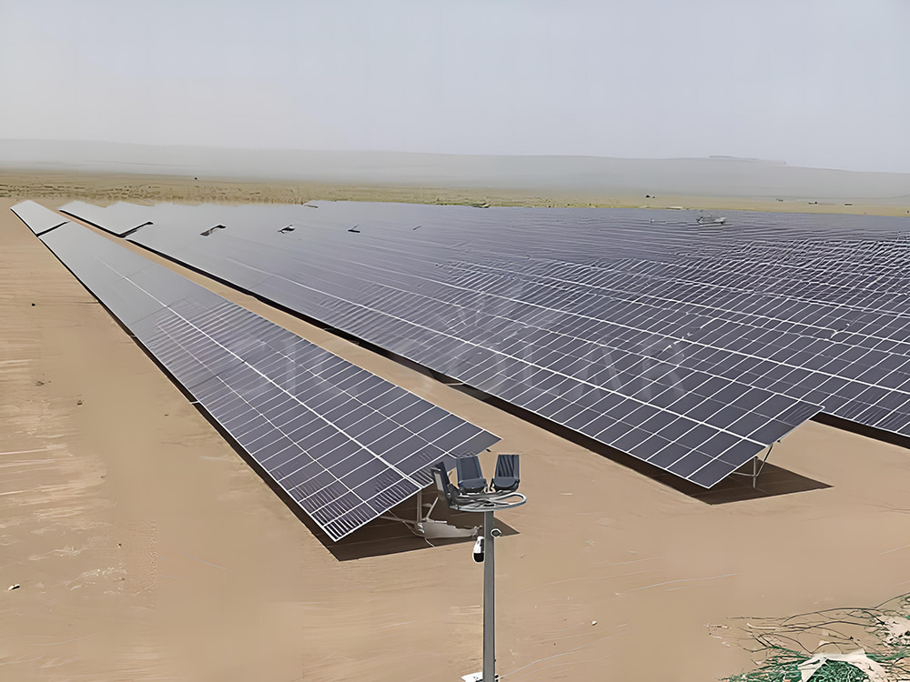 Solar Y pile ground system