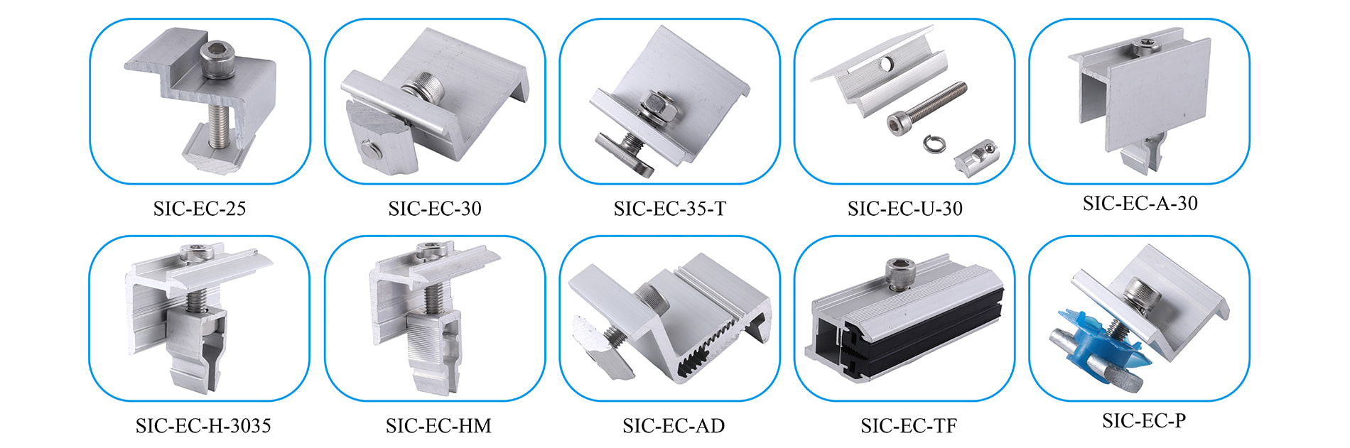 end/mid clamps for solar panel