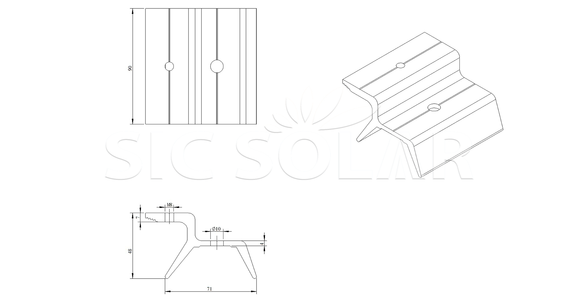 Solar Panel Mounting Clamps