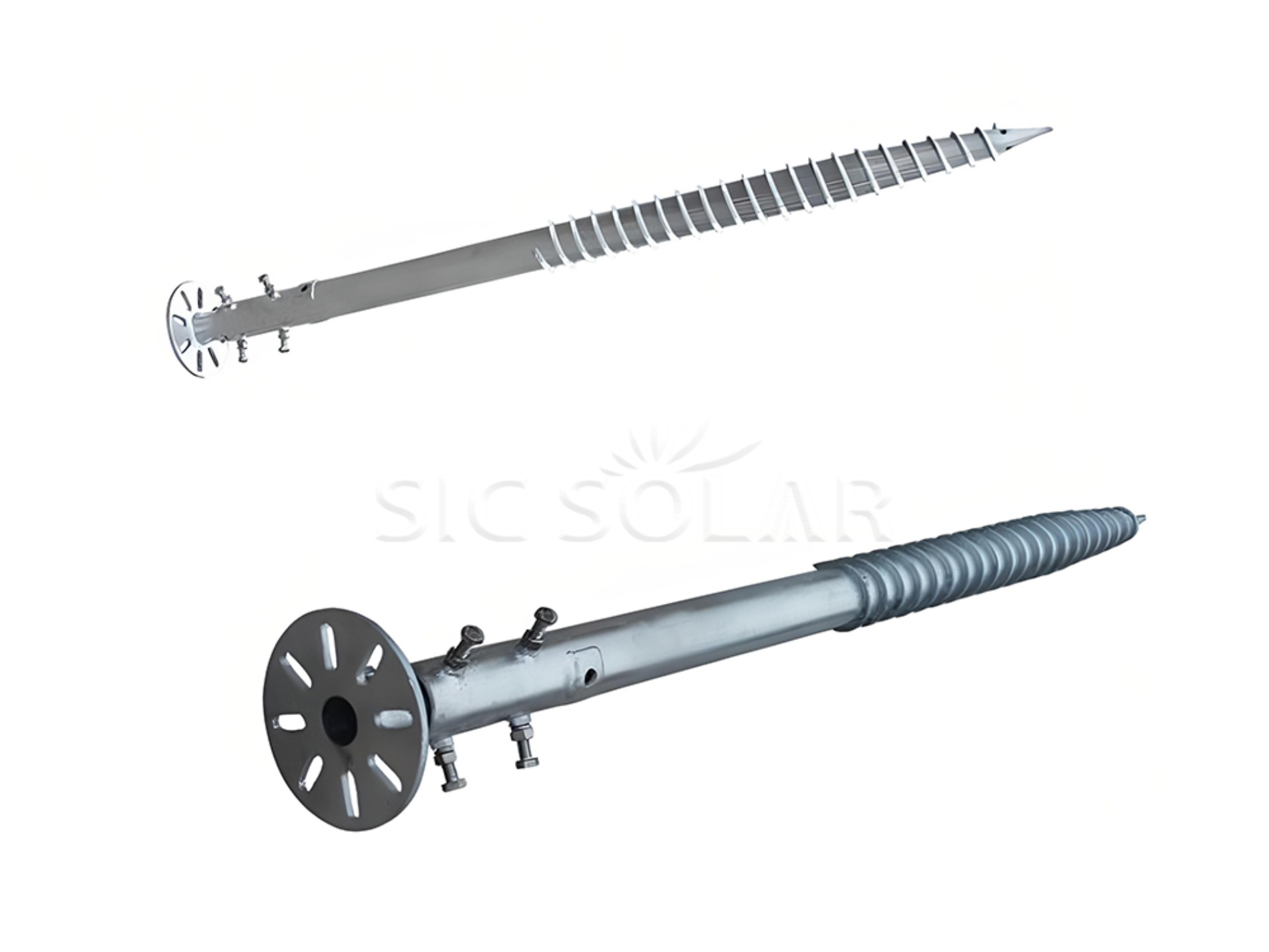 Solar ground pile anchor