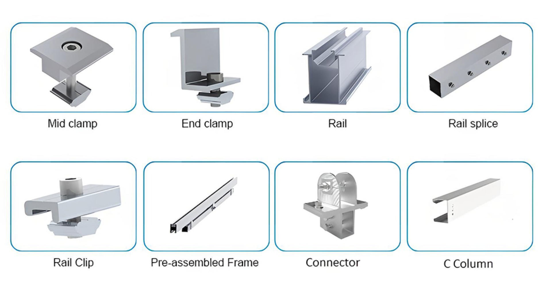 Solar C post ground mounting