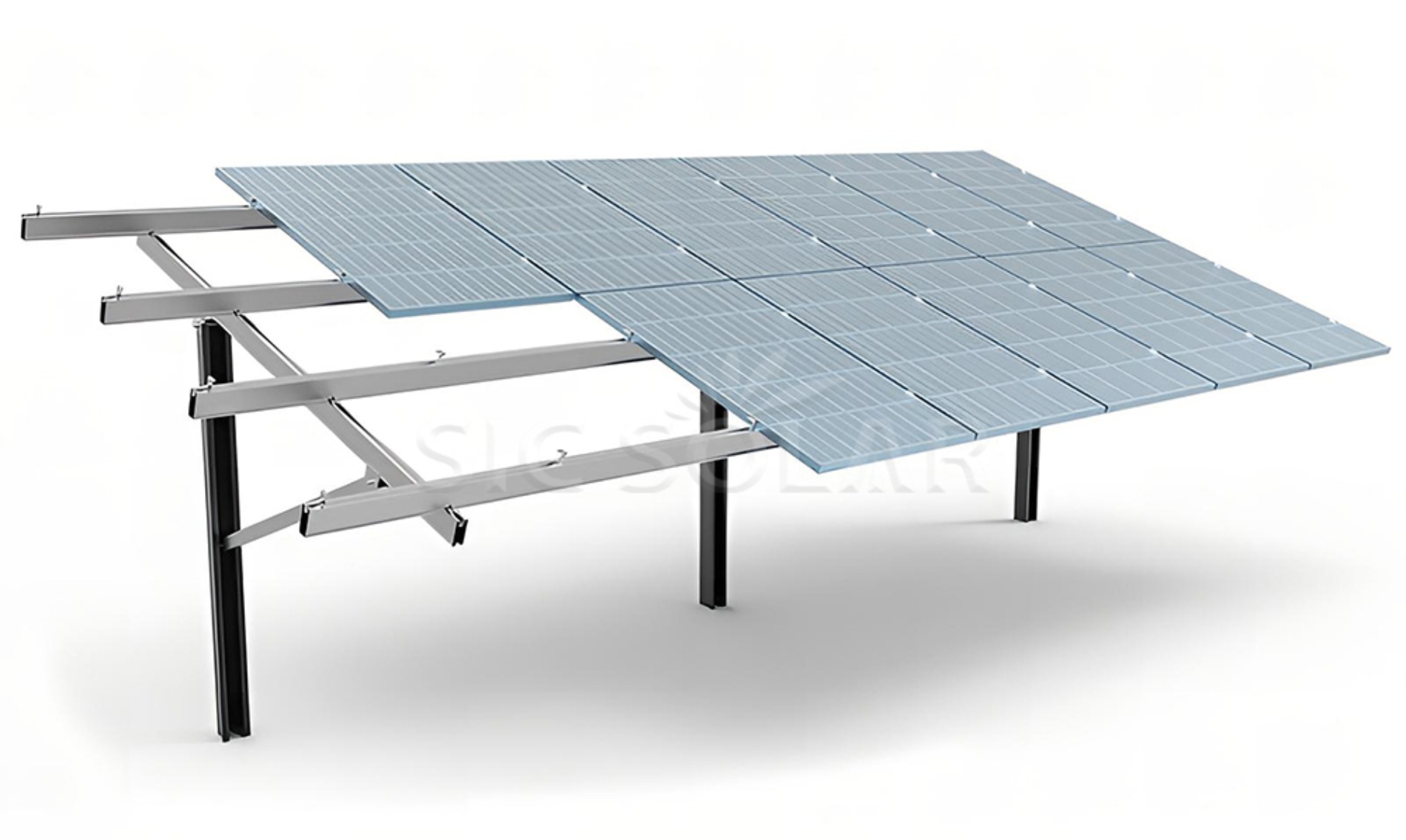Solar C pile ground mount