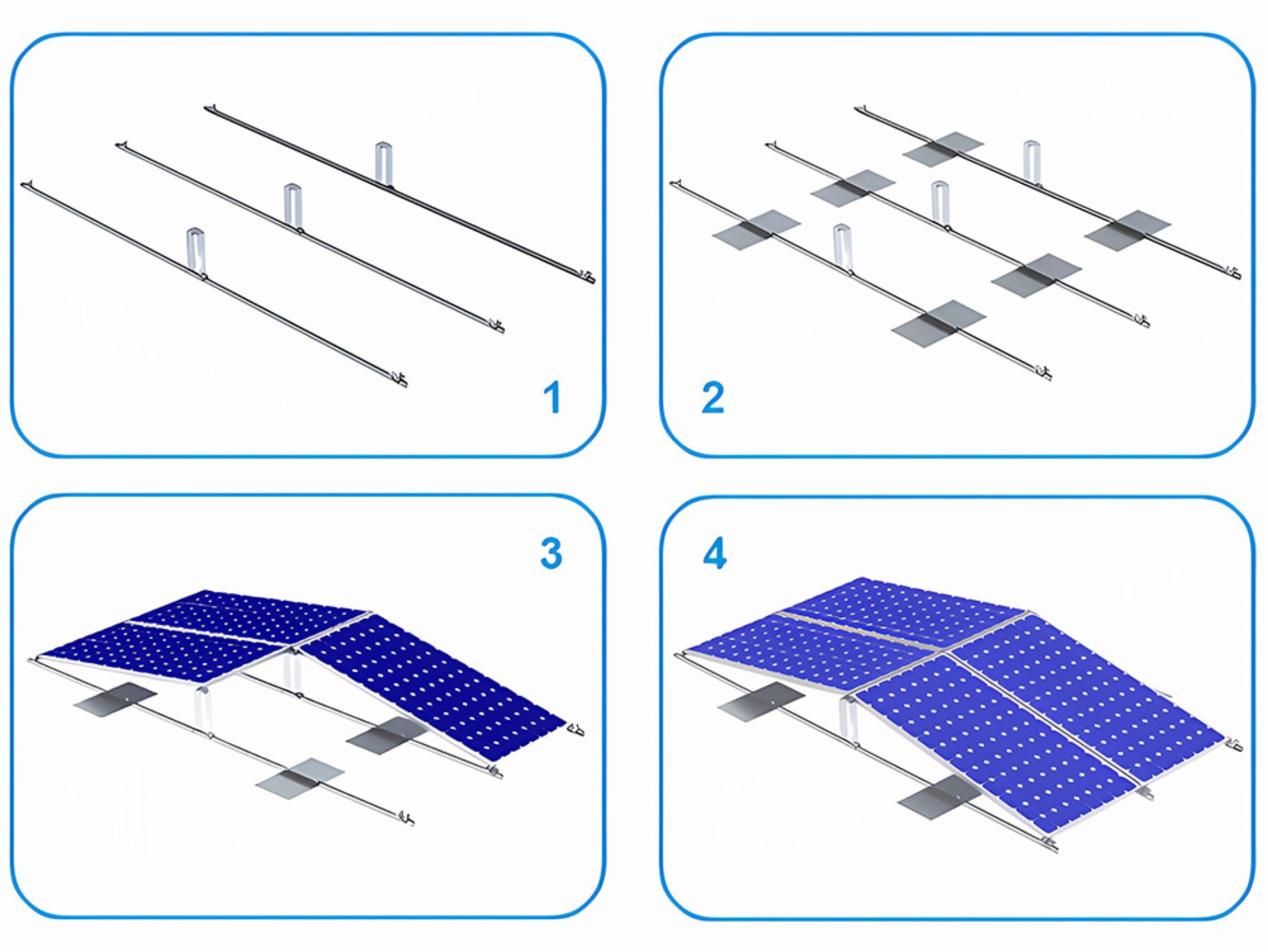 Installation guide for ballasted bracket