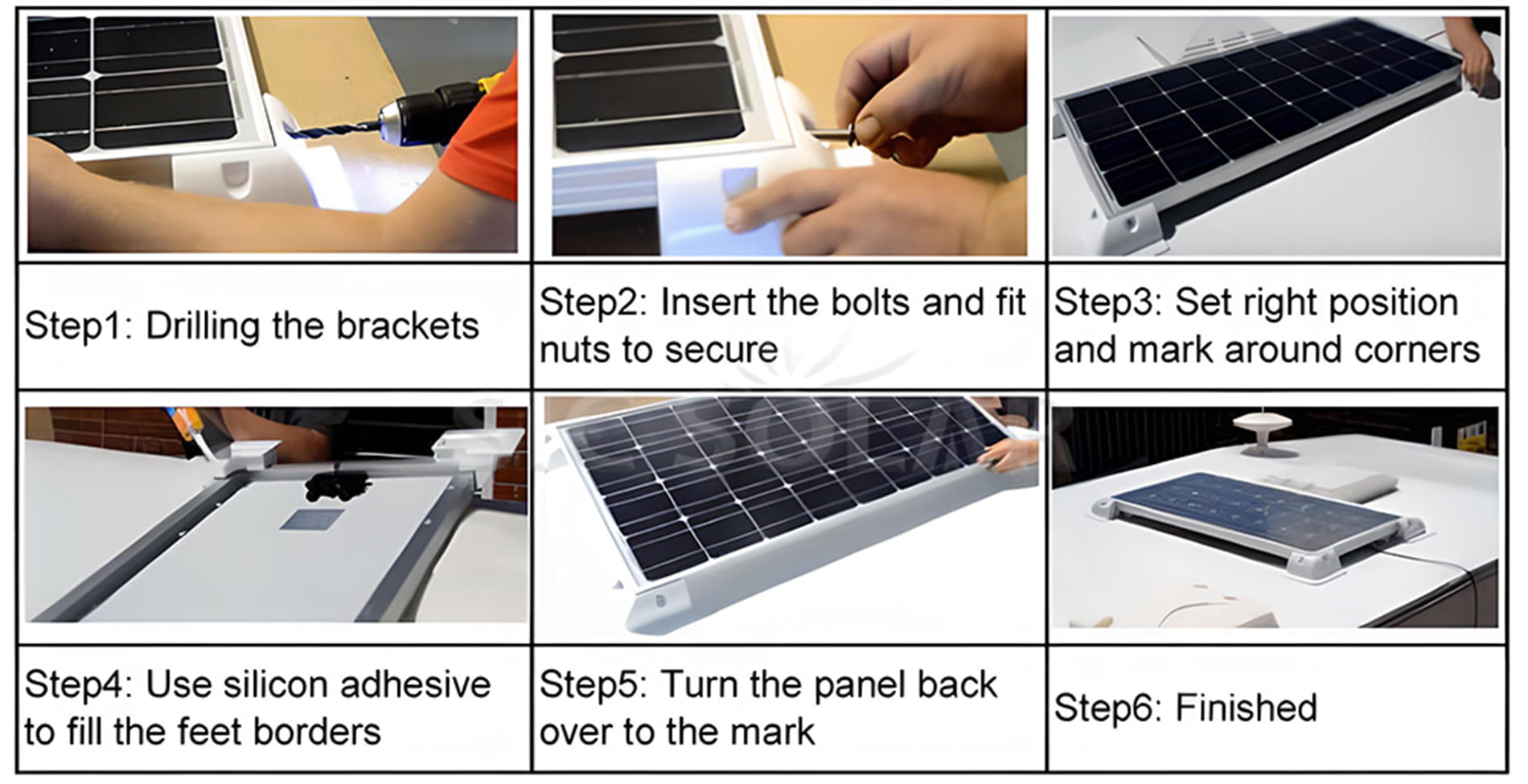 attaching solar panels to van roof