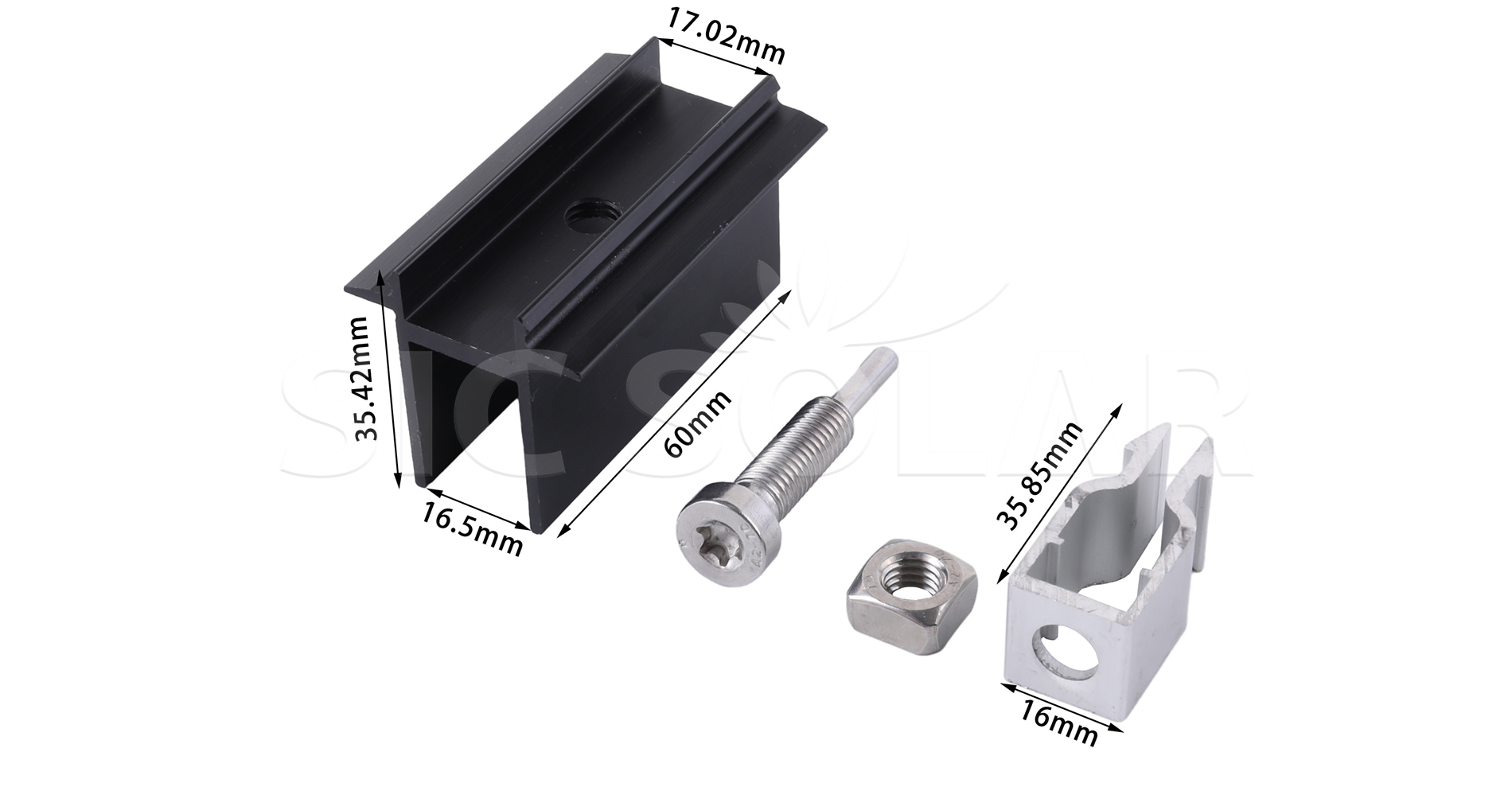 Solar Mid Clamp Dimensions