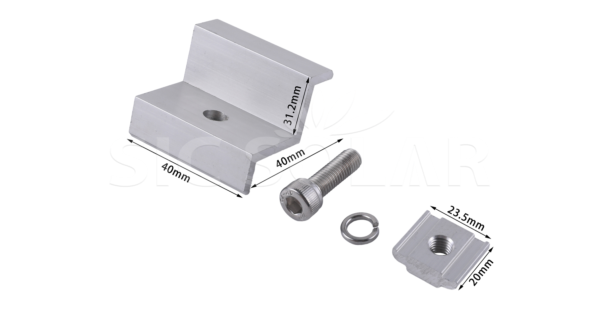 Solar Rail End Clamp Mounting