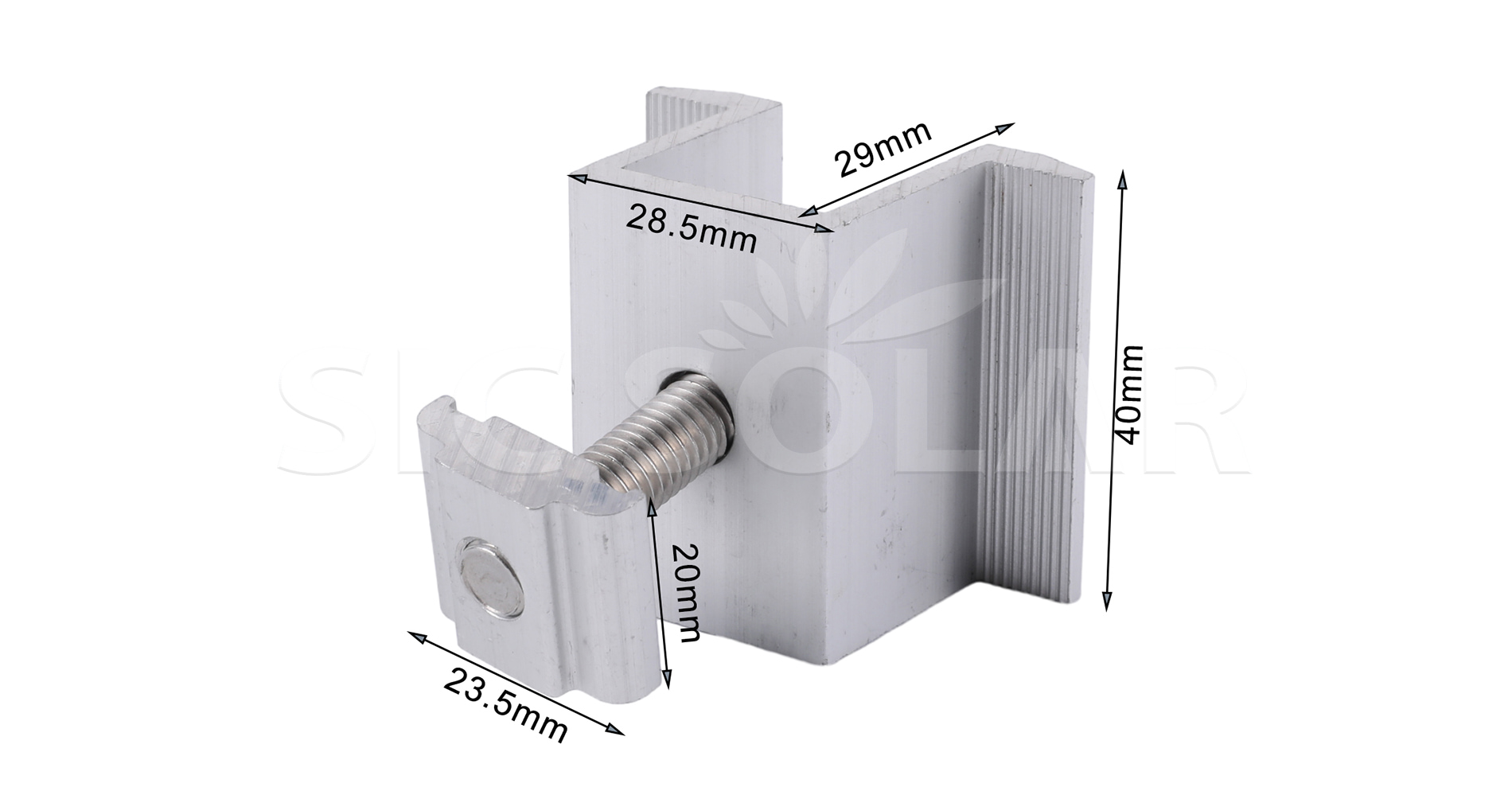 Solar Mid Clamp Dimensions