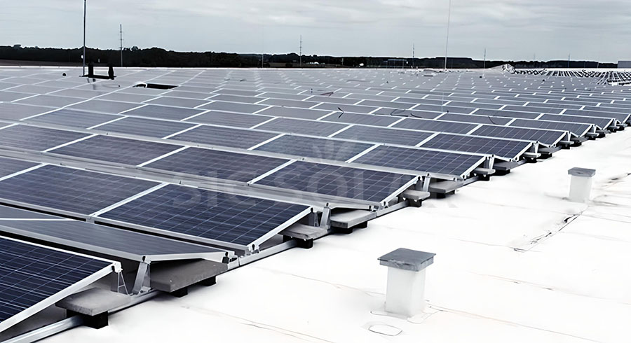 flat roof solar panel mounting system