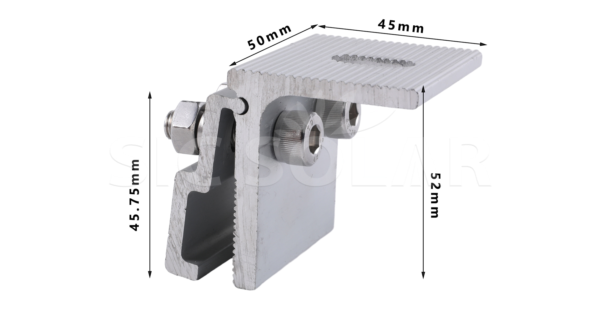 Metal Roof Solar Clamp Size