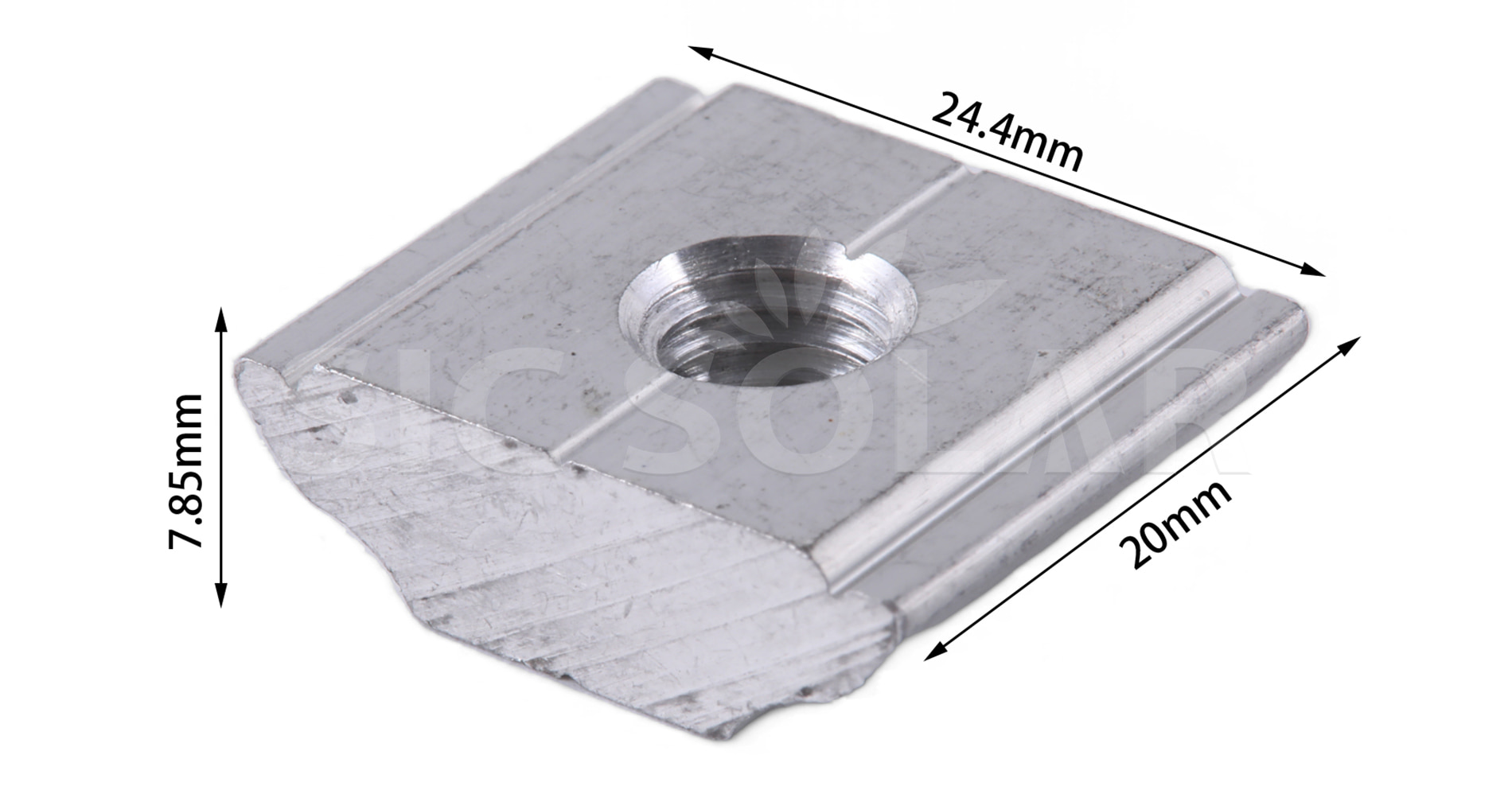 Solar Sliding Nuts Dimensions