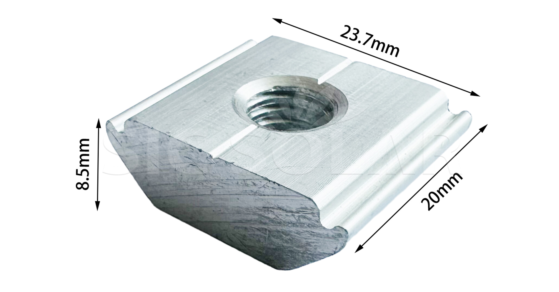 Solar Sliding Nuts Dimensions