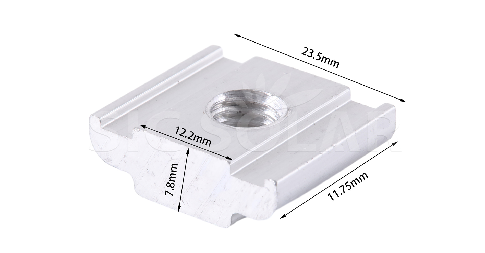 Solar Sliding Nuts Dimensions