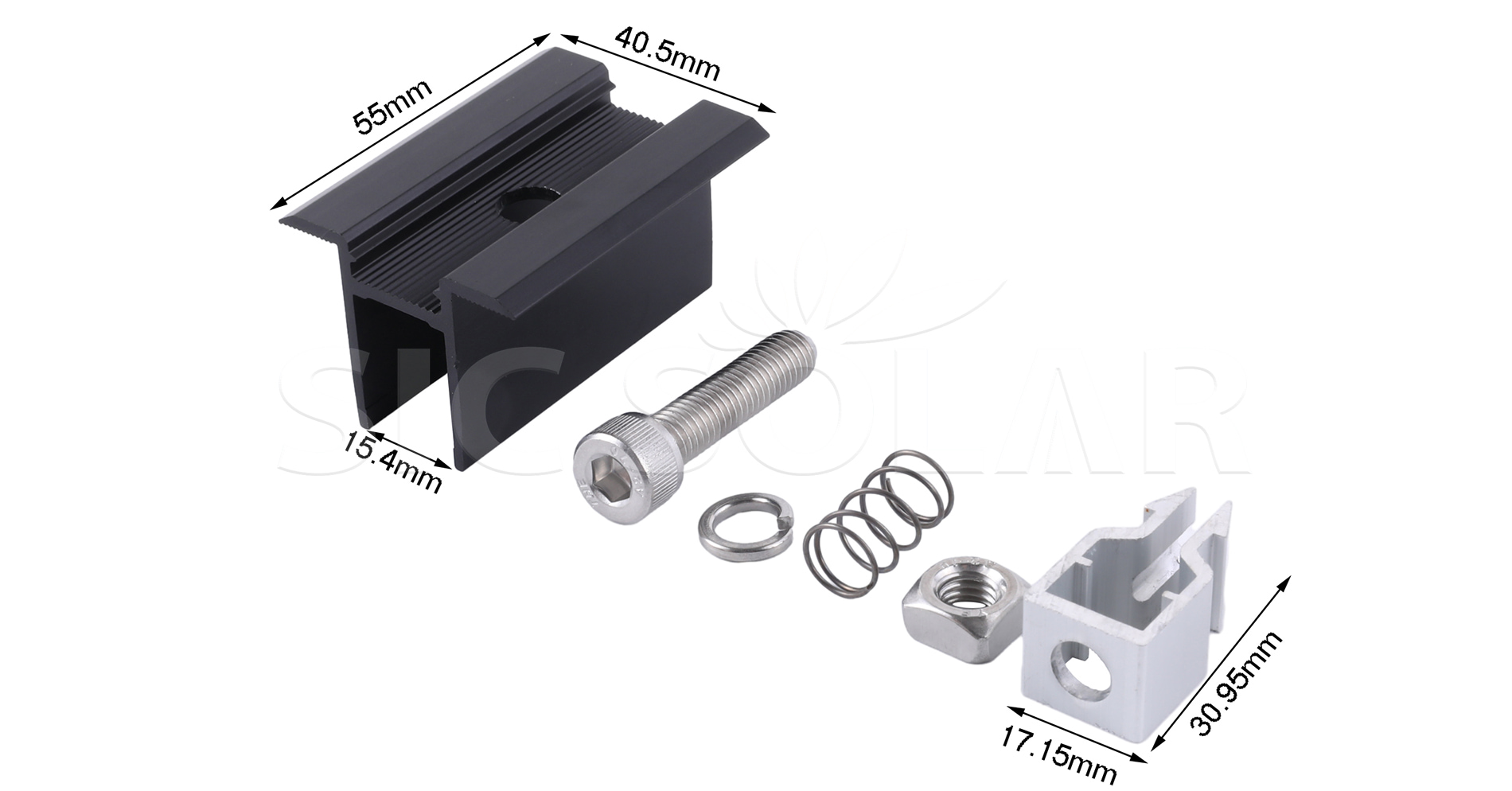 Solar Mid Clamp Size