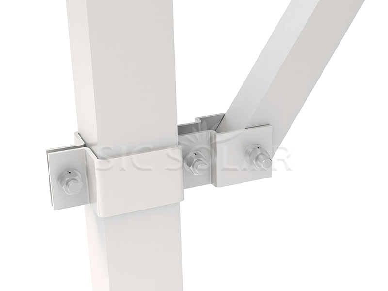 Solar pole mount structure