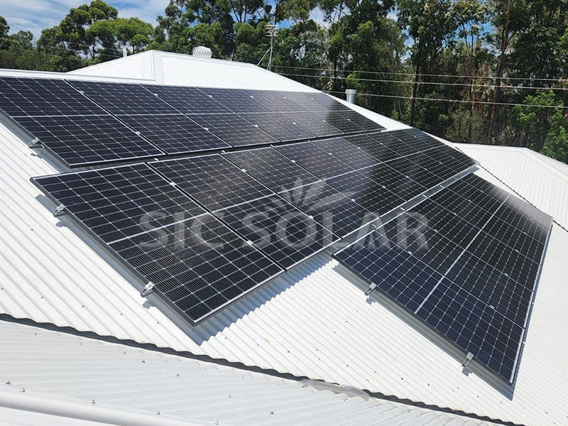 solar panels on tile roof