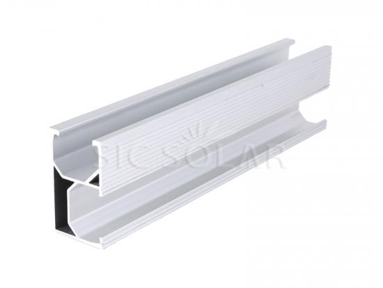 Aluminum rail for solar panel roof mounting