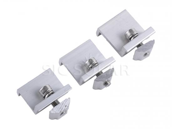 Solar aluminium end rail clamps