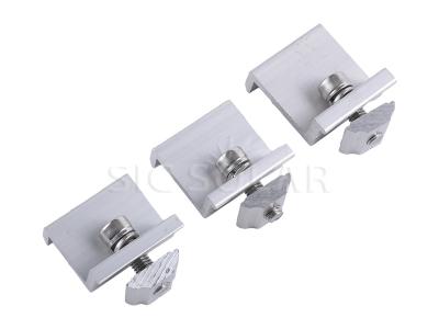 Solar aluminium end rail clamps