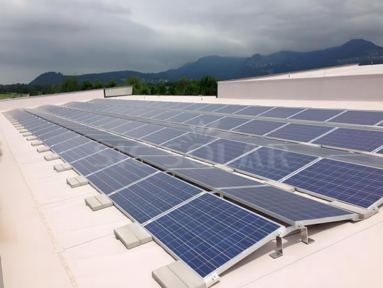 Adjustable ballast solar structure