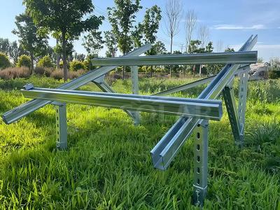 Steel C channel solar ground system
