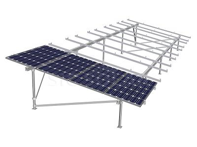 Residential ground mounted solar panels