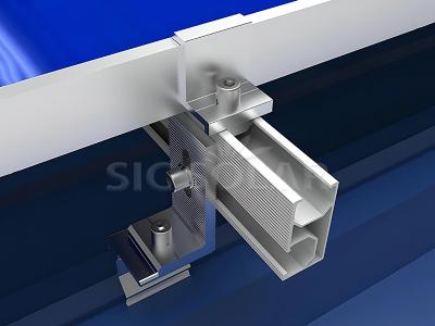 Solar roof mounting aluminum clamp