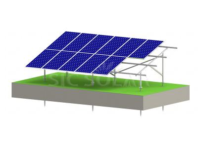 Steel U channel solar ground system