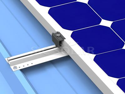 Solar railless mounting system for metal roof