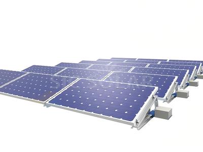 Solar panel installed on a flat roof