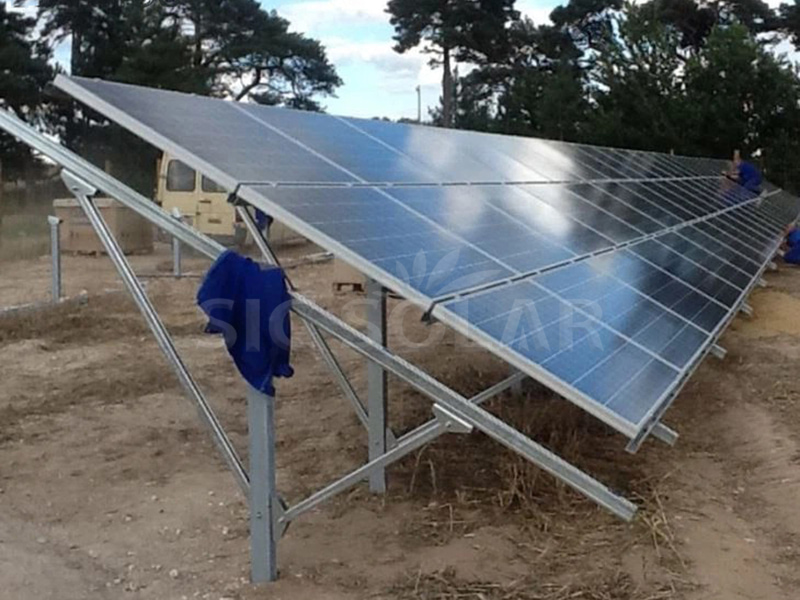 50KW Solar Y Type Ground Mounting System In Indonesia