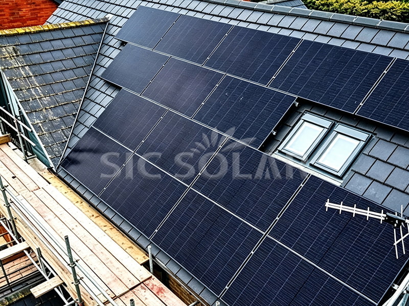 10KW Solar Panel Slanted Roof Bracket Mounting In England