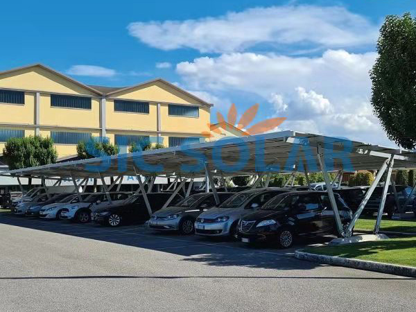 45KW solar carport racking structure in Sweden | Sic-solar.com