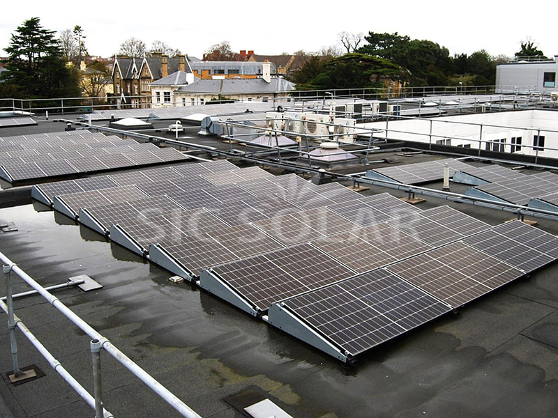 50KW Solar Panel Flat Roof Mounting Frame In England