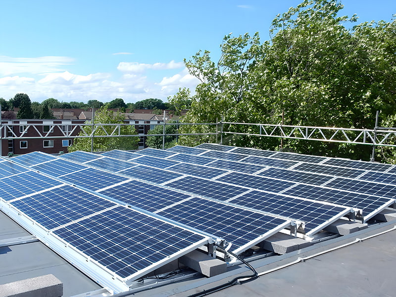 20KW Solar flat roof single face ballasted system in Austria