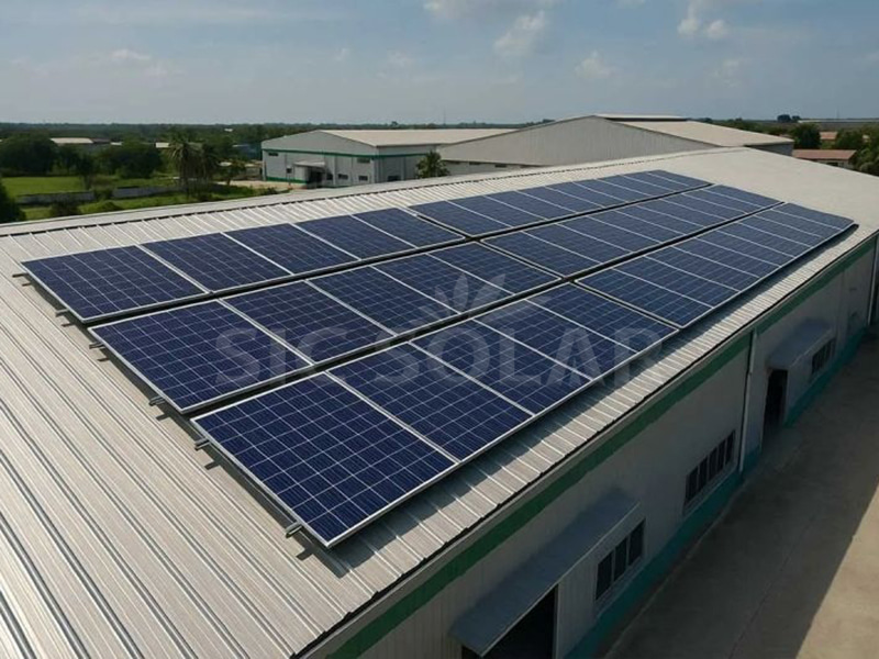 25KW Solar Racking Systems For Metal Roofs In Thailand