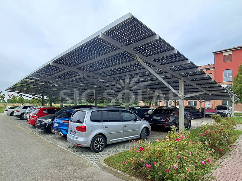100KW Steel Carport Ground Solar Mounting System In Finland