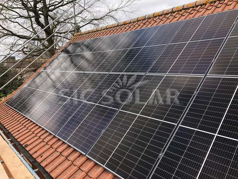 60KW Tile Shingles Roof Solar Panel Roof Racking In Spain