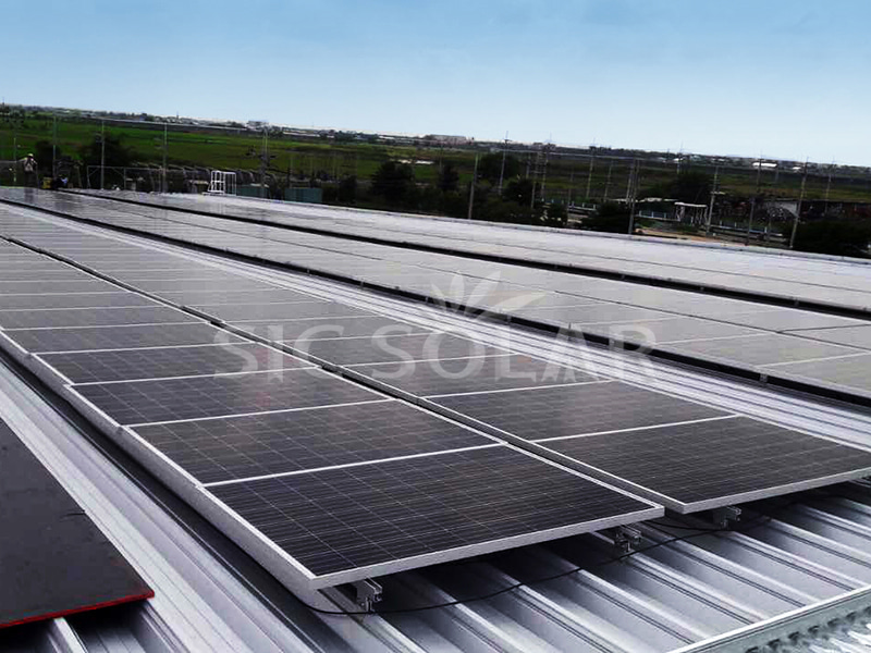 300KW Solar Tin Roof Clamp Component Bracket In Poland